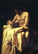 RIBALTA, Francisco Christ Embracing St.Bernard oil painting